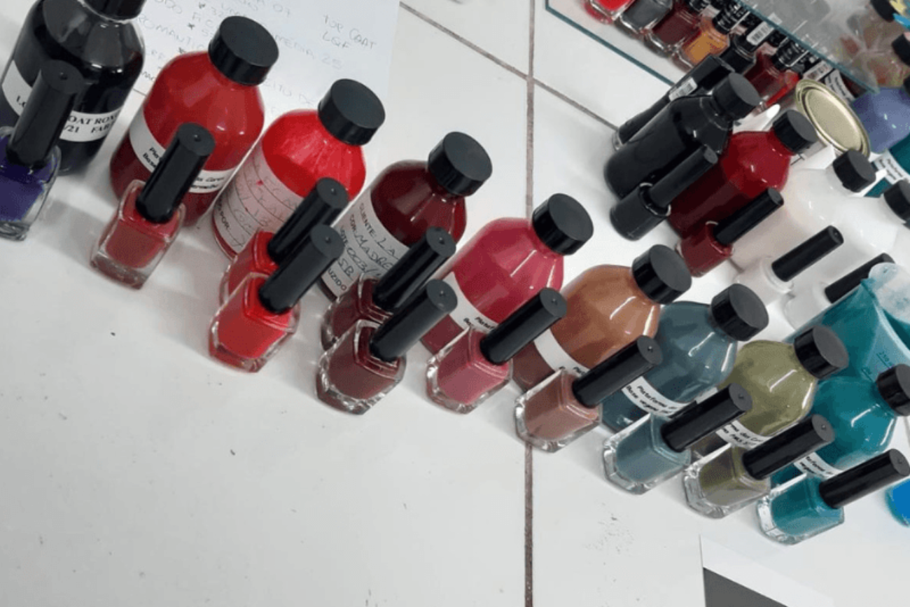 Amostras de cores em desenvolvimento no laboratório